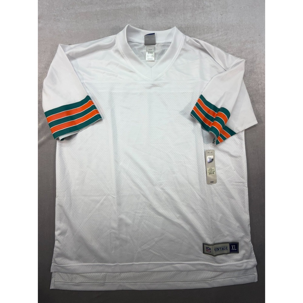 New NFL Miami Dolphins Vintage White Jersey Blank Size XL